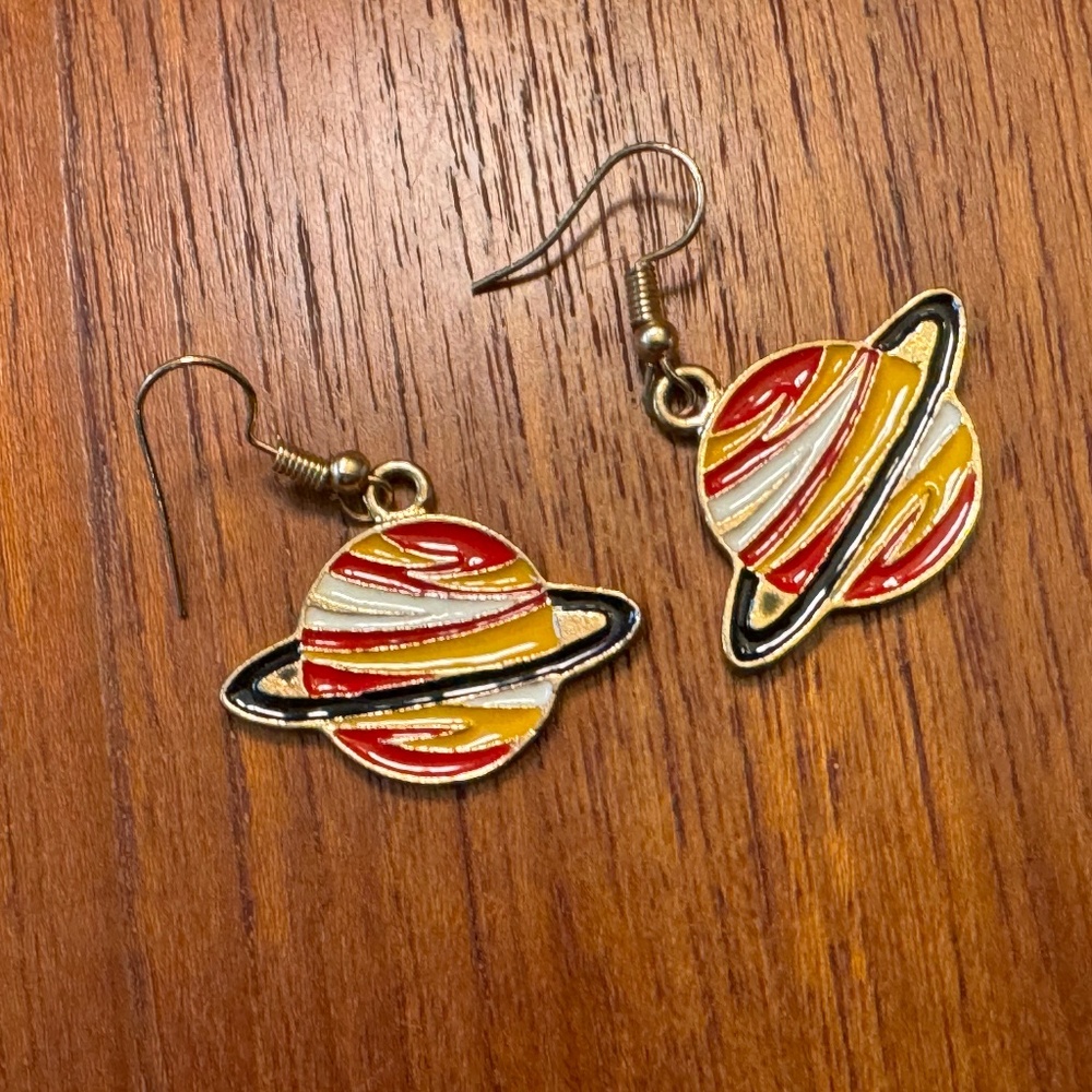 Cute planet earrings